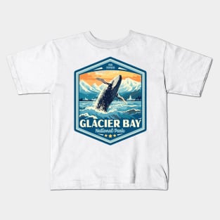 Glacier Bay National Park Vintage WPA Style National Parks Art Kids T-Shirt